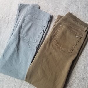 Rag & Bone Jeans Bundle Men's 32x32 Grey Brown Stretch Fit 2 Slim Straight